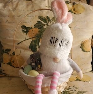 Rae Dunn Hip Hop Gnome Easter Bunny in Basket